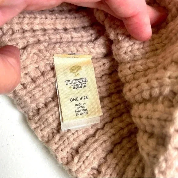 Tucker +Tate Winter Pom Pom Hat with Pearl Accent - OS - Picture 3 of 4